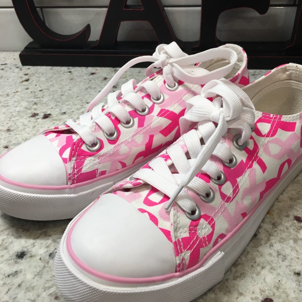 Pink Ribbon/Breast Cancer Tennis Shoes
